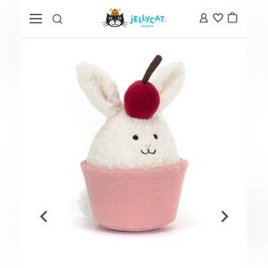 Jellycat Dainty Dessert Bunny Cupcake